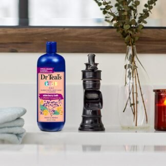 Dr Teal's Kids 3-in-1 Elderberry Bath: Bubble Bath, Body Wash & Shampoo, 20 fl oz
