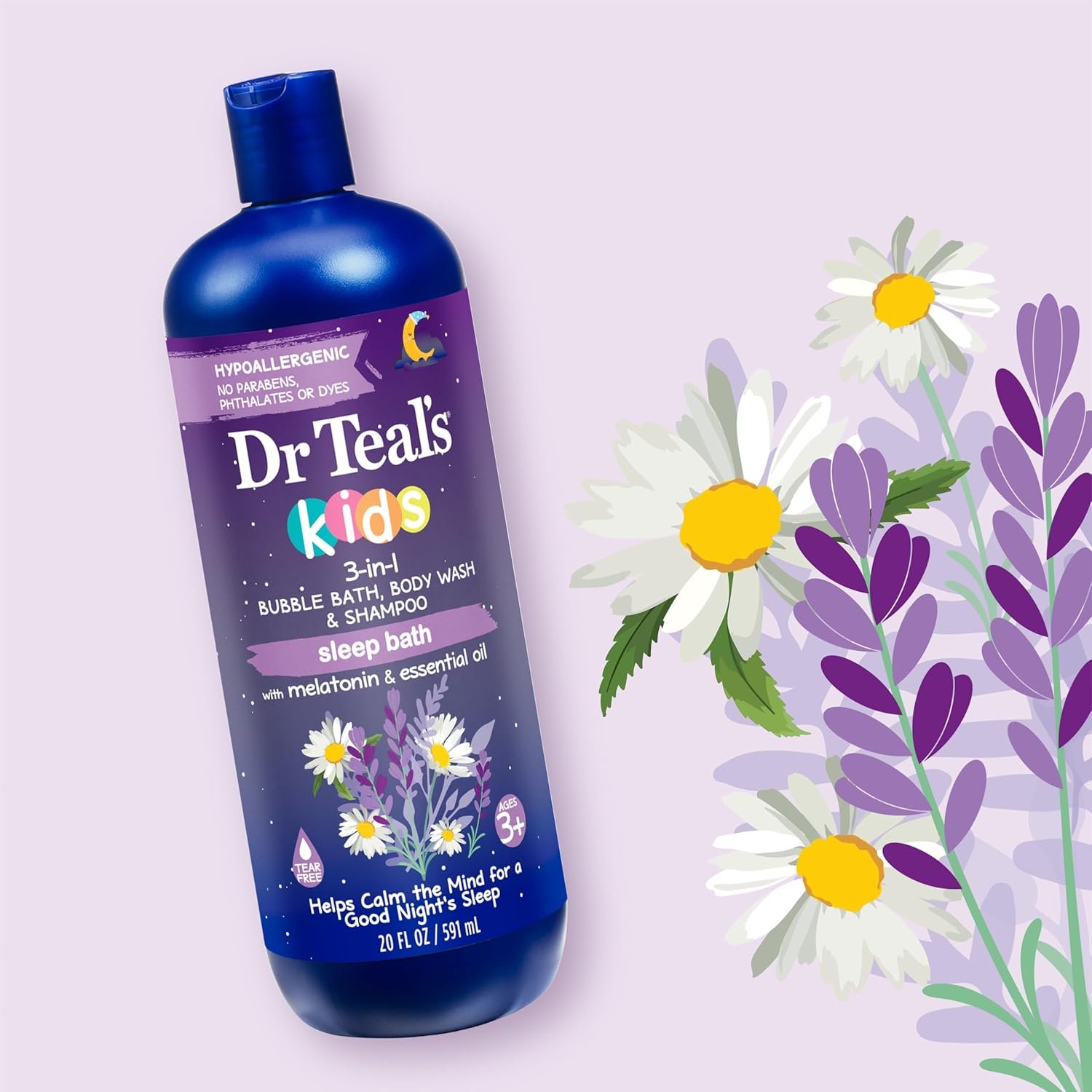 Dr Teals Kids 3-in-1 Sleep Bath Bubble Bath Body Wash Shampoo with Melatonin Essential Oil 20 fl oz Pack of 3 - lunas-mystic-emporium.com Dr Teal's Kids 3-in-1 Sleep Bath: Bubble Bath, Body Wash & Shampoo with Melatonin & Essential Oil, 20 fl oz (Pack of 3)