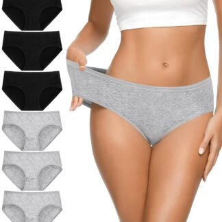 Eiggam Womens Cotton Bikini PantiesHigh-Cut Full Coverage Stretch Cool Underwear for Women - lunas-mystic-emporium.com Eiggam Women's Cotton Bikini Panties,High-Cut Full Coverage Stretch Cool Underwear for Women