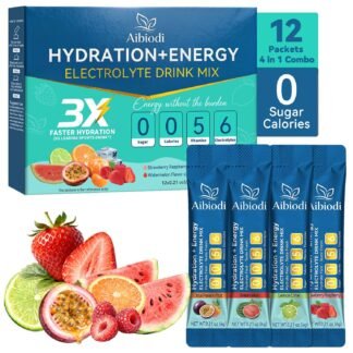 Electrolytes Powder Packets - Sugar Free & Zero Calorie Liquid Daily IV Drink Mix - Instant Hydration & Energy Supplement with 6 Electrolytes and 5 Vitamins, Keto Friendly &...