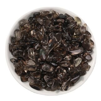Erliway 1 lb Smoky Quartz Crystals Chips Bulk, 7-9 mm Tumbled Chips Crushed Crystal Stone for Garden Plant Decoration, Polished Healing Crystals Rocks for Jewelry Making Home...