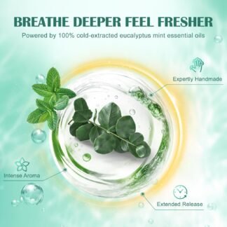Eucalyptus Mint Shower Steamers 18 Pack - Eucalyptus for Shower, Aromatherapy Birthday Gifts for Women & Men, Natural Essential Oil Bombs for Home Spa & Self Care Relaxation,...