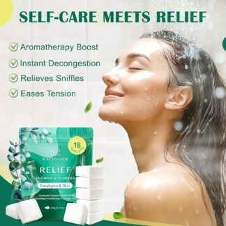 Eucalyptus Mint Shower Steamers 18 Pack - Eucalyptus for Shower, Aromatherapy Birthday Gifts for Women & Men, Natural Essential Oil Bombs for Home Spa & Self Care Relaxation,...