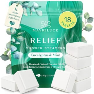 Eucalyptus Mint Shower Steamers 18 Pack - Eucalyptus for Shower, Aromatherapy Birthday Gifts for Women & Men, Natural Essential Oil Bombs for Home Spa & Self Care Relaxation,...