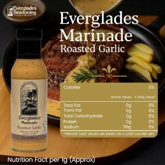 Everglades Roasted Garlic Marinade – 12oz Bottle & Everglades Fish & Chicken Seasoning For Shrimp, Fish, Crab, Lobster 6oz