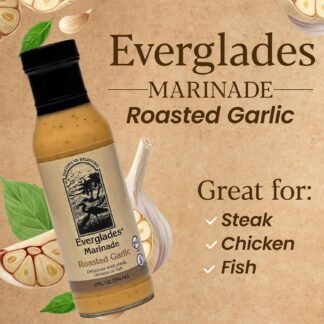 Everglades Roasted Garlic Marinade – 12oz Bottle & Everglades Fish & Chicken Seasoning For Shrimp, Fish, Crab, Lobster 6oz