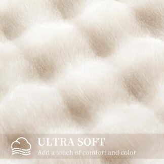 Faux Rabbit Fur Throw Blanket for Couch Fluffy Warm Plush Thick Bubble Blanket for Bed Sofa Living Room Soft Cozy Furry Blanket Home Decor 50x60 inches Cream White - lunas-mystic-emporium.com Faux Rabbit Fur Throw Blanket for Couch, Fluffy Warm Plush Thick Bubble Blanket for Bed Sofa Living Room, Soft Cozy Furry Blanket Home Decor, 50x60 inches, Cream White