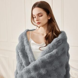 Faux Rabbit Fur Throw Blanket for Couch Fluffy Warm Plush Thick Bubble Blanket for Bed Sofa Living Room Soft Cozy Furry Blanket 50x60 inches Gray - lunas-mystic-emporium.com Faux Rabbit Fur Throw Blanket for Couch, Fluffy Warm Plush Thick Bubble Blanket for Bed Sofa Living Room, Soft Cozy Furry Blanket, 50x60 inches, Gray