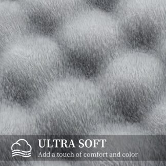 Faux Rabbit Fur Throw Blanket for Couch Fluffy Warm Plush Thick Bubble Blanket for Bed Sofa Living Room Soft Cozy Furry Blanket 50x60 inches Gray - lunas-mystic-emporium.com Faux Rabbit Fur Throw Blanket for Couch, Fluffy Warm Plush Thick Bubble Blanket for Bed Sofa Living Room, Soft Cozy Furry Blanket, 50x60 inches, Gray