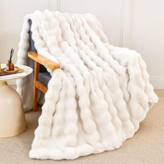 Faux Rabbit Fur Throw Blanket for Couch Fluffy Warm Plush Thick Bubble Blanket for Bed Sofa Living Room Soft Cozy Furry Blanket 50x60 inches Navy Blue - lunas-mystic-emporium.com Faux Rabbit Fur Throw Blanket for Couch, Fluffy Warm Plush Thick Bubble Blanket for Bed Sofa Living Room, Soft Cozy Furry Blanket, 50x60 inches, Navy Blue