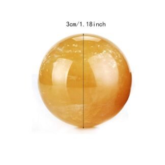 Feng Shui Natural Citrine Crystal Sphere Ball - Feng Shui Crystal for Wealth and Success