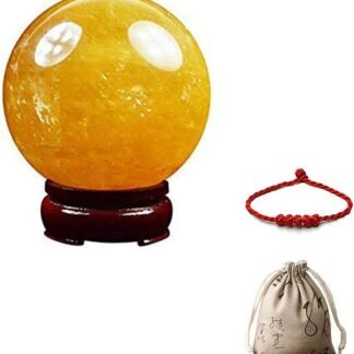 Feng Shui Natural Citrine Crystal Sphere Ball - Feng Shui Crystal for Wealth and Success