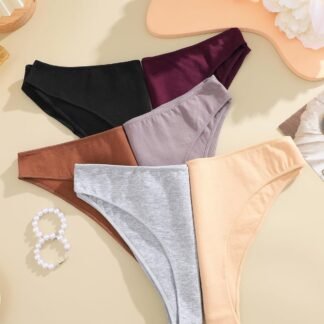 FINETOO 6 Pack Cotton Underwear for Women Cute Low Rise Bikini Panties High Cut Breathable Sexy Hipster Womens Cheeky S-XL - lunas-mystic-emporium.com FINETOO 6 Pack Cotton Underwear for Women Cute Low Rise Bikini Panties High Cut Breathable Sexy Hipster Womens Cheeky S-XL