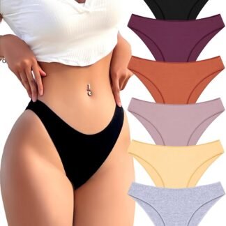 FINETOO 6 Pack Cotton Underwear for Women Cute Low Rise Bikini Panties High Cut Breathable Sexy Hipster Womens Cheeky S-XL - lunas-mystic-emporium.com FINETOO 6 Pack Cotton Underwear for Women Cute Low Rise Bikini Panties High Cut Breathable Sexy Hipster Womens Cheeky S-XL
