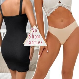 FINETOO 6 Pack Sexy Underwear for Women Silky Seamless No Show Panties Ladies Lace Bikini Lightweight Cheeky Hipster