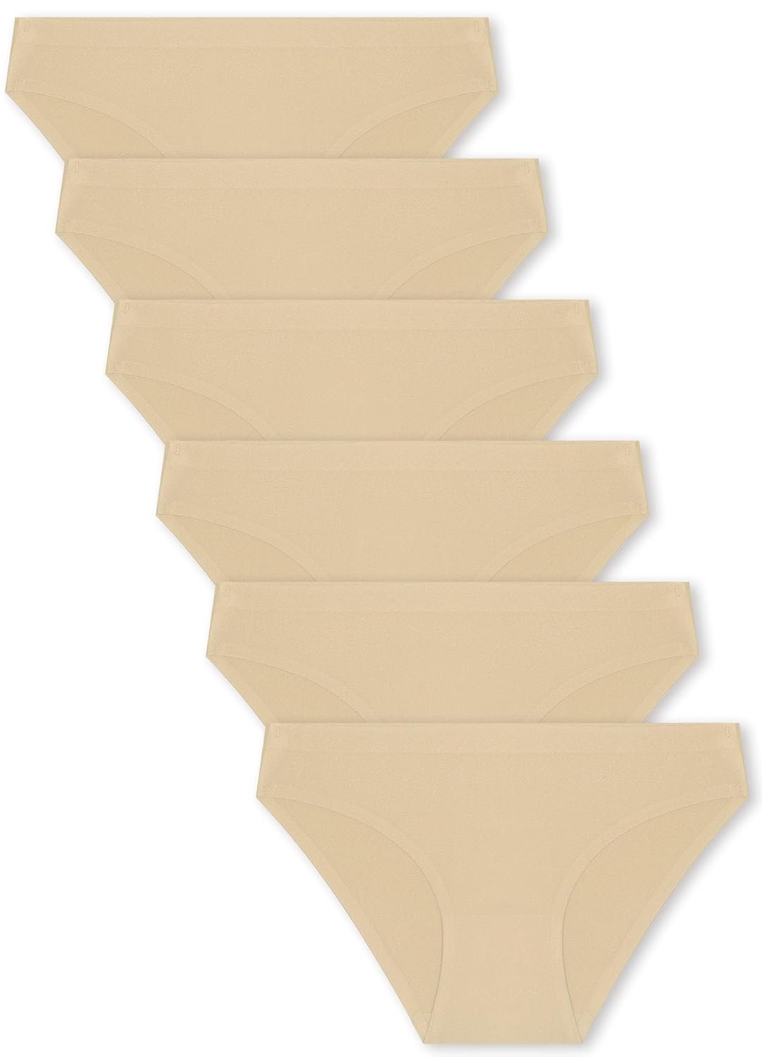 FINETOO 6 Pack Womens Seamless Hipster Underwear No Show Panties Invisibles Briefs Soft Stretch Bikini Underwears XS-XL - lunas-mystic-emporium.com FINETOO 6 Pack Women’s Seamless Hipster Underwear No Show Panties Invisibles Briefs Soft Stretch Bikini Underwears XS-XL