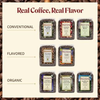 First Colony Organic Whole Bean Coffee, Rainforest Blend, Medium Roast, USDA Organic, 100% Arabica Beans, 24oz Bag for Home Brewers & Cafés, Hand-Roasted in the USA Since 1902