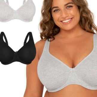 Fit For Me By Fruit of the Loom Womens Plus Size Cotton Unlined Underwire Bra-Pinch-Free Straps - Side and Back Smoothing - lunas-mystic-emporium.com Fit For Me By Fruit of the Loom Women's Plus Size Cotton Unlined Underwire Bra-Pinch-Free Straps - Side and Back Smoothing