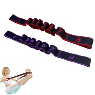 Fitness Resistance Band for Stretching and Yoga, Number Stretch Resistance Band with Clear Markings, 8-Section Elastic Training Bands