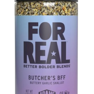 FOR REAL Butcher's BFF Seasoning - Buttery Garlic & Shallot Blend for Steak, Chicken & More - Gluten Free, Kosher, No Seed Oils or MSG - Bold All-Purpose Flavor - 6oz