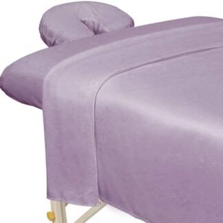 ForPro Professional Collection Premium Microfiber 3-Piece Massage Sheet Set, Lavender, Ultra-Light, Stain and Wrinkle-Resistant Includes Massage Flat and Fitted Sheet and...