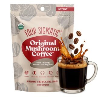 Four Sigmatic Original Mushroom Coffee | High Dose Lion's Mane, Chaga, Turkey Tail, Cordyceps and Reishi | Energy, Focus & Immune Support | 30 Servings