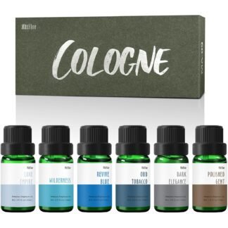 Fragrance Oils, MitFlor Cologne Diffuser Essential Oils Set, 10ml x 6, Essential Oils for Diffusers for Home, Candle Soap Making Scents, Fragrance Oil for Perfume, Candles, Bath...