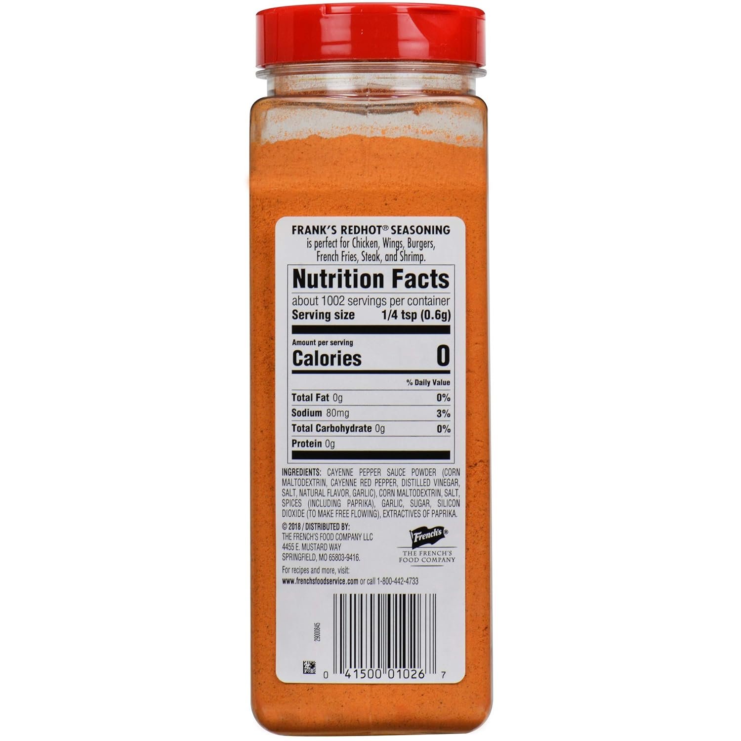 Franks RedHot Original Seasoning 212 oz - One 212 Ounce Container of Hot Sauce Seasoning Blend of Savory Garlic and Spicy Cayenne Pepper Perfect for Dry-Rubs - lunas-mystic-emporium.com Frank's RedHot Original Seasoning, 21.2 oz - One 21.2 Ounce Container of Hot Sauce Seasoning Blend of Savory Garlic and Spicy Cayenne Pepper, Perfect for Dry-Rubs