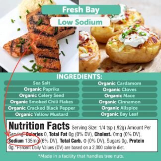 FreshJax Fresh Bay Seafood Seasoning, Savory Spice Blend 5.3 oz | All-Purpose Mix for Fish, Shrimp, Crab, Seafood Boil, Chicken, Vegetables, Soups, Cooking | Kitchen Staple -...