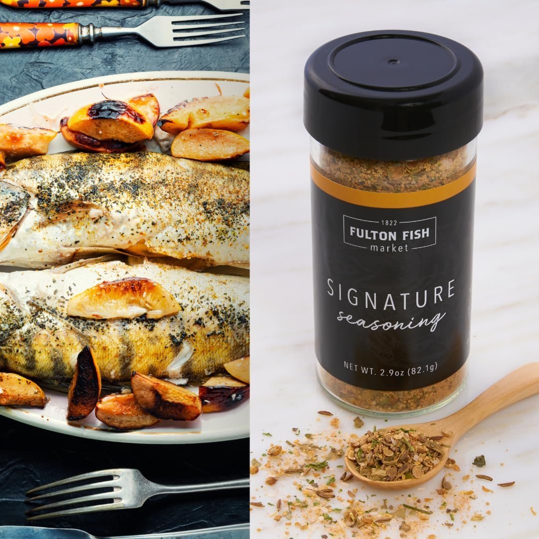 Fulton Fish Market Seafood Seasoning Bundle White Fish Seasoning for Tilapia Cod Shrimp Lobster 3oz + Signature Seafood Rub for Salmon Steak Grilled Shrimp Smoked - lunas-mystic-emporium.com Fulton Fish Market Seafood Seasoning Bundle – White Fish Seasoning for Tilapia, Cod, Shrimp & Lobster (3oz) + Signature Seafood Rub for Salmon, Steak, Grilled Shrimp & Smoked...