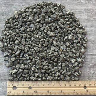 GAF TREASURES 0.5 Pound Natural Semi Tumbled Gemstone Chips, Crushed Mini Crystals, Undrilled Crystal Chips (Pyrite)