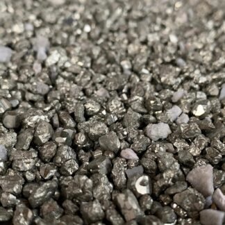 GAF TREASURES 0.5 Pound Natural Semi Tumbled Gemstone Chips, Crushed Mini Crystals, Undrilled Crystal Chips (Pyrite)