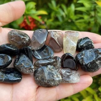 GAF TREASURES 1/2 LB Smoky Quartz Tumbled Stones, Polished Smoky Quartz Gemstone, Smoky Quartz Healing Crystals (Smoky Quartz)