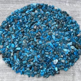 GAF TREASURES 2 oz Lot Natural Apatite Semi Tumbled Gemstone Chips, Crushed Mini Crystals, Undrilled Crystal Chips (Apatite)