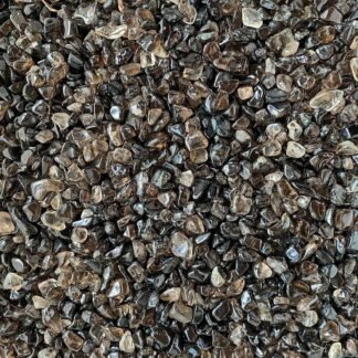 GAF TREASURES 2 oz Lot Natural Semi Tumbled Gemstone Chips, Crushed Mini Crystals, Undrilled Crystal Chips (Smoky Quartz)