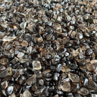 GAF TREASURES 2 oz Lot Natural Semi Tumbled Gemstone Chips, Crushed Mini Crystals, Undrilled Crystal Chips (Smoky Quartz)