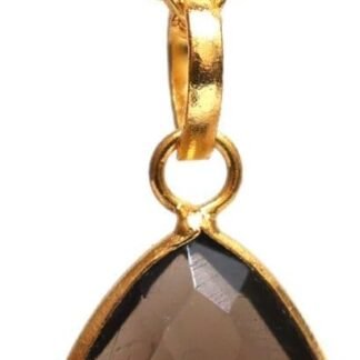 Gempires Lightweight Teardrop Crystal Pendant Necklace Handmade Gemstone Bezel Jewelry Hypoallergenic Unique Everyday Wear Jewelry For Womens 18- Inch Adjustable Chain
