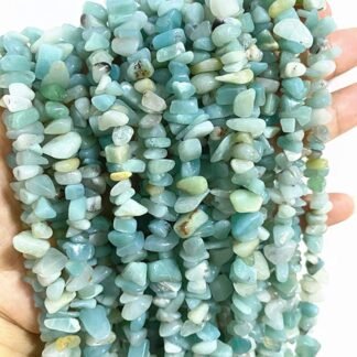Gemstone Chips Natural Amazonite 3-5mm Healing Crystals Waist Bracelets Necklace Kit Irregular Stone DIY Crafts Design Jewelry Making Approxi 32 inch