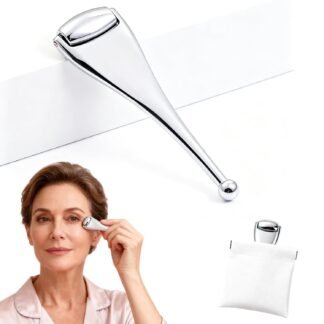 Gentle Metal Eyelid Massage Wand for Blocked Glands - Relieves Chalazion, Stye, Dry Eyes, and MGD,Eye Roller for Improves Meibum Flow & Unclogs Oil Glands