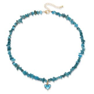 GolbalJew Healing Crystal Beaded Necklace Stone Chips Beads Heart Pendant Choker Necklaces for Women Gemstone Jewelry Gifts - lunas-mystic-emporium.com GolbalJew Healing Crystal Beaded Necklace Stone Chips Beads Heart Pendant Choker Necklaces for Women Gemstone Jewelry Gifts