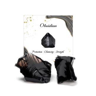 GolbalJew Obsidian Natural Raw Crystals 2PCS Healing Crystal Stones 1.2-2.0” Reiki Healing Gemstones for Meditation Chakra Balance Home Decor
