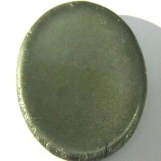 Golden Pyrite Worry Stone Positive Energy Crystal Healing Thumb Stone for Metaphysical Powerful Reiki Protective Meditation Feng Shui Gifts for Men Women