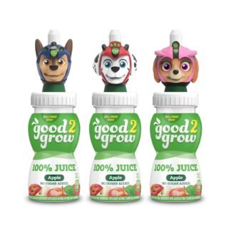 good2grow Apple Juice - 100% Juice Drinks for Kids, Fruit Juice No Sugar Added, 6 Fl Oz Juice Bottles with Spill-Proof PAW Patrol Character Tops (3 Pack)