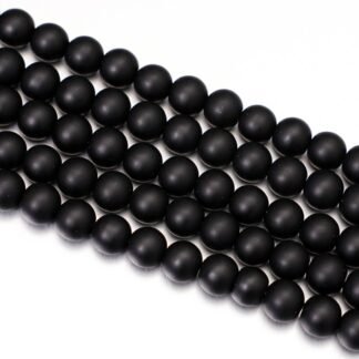 Gorgeous 50pcs 8mm Matte Black Onyx Gemstone Beads for Jewelry Making Round Stone Beads Crystal Energy Healing Power Stone 15inch a Strand