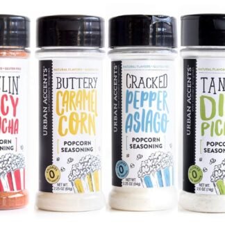 Gourmet Popcorn Seasoning Variety Pack, All Natural (6 Flavors) - Dill Pickle, White Cheddar, Kettle Corn, Caramel, Sriracha, Cracked Pepper Asiago