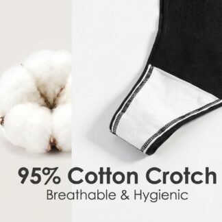 GRANKEE Women's High Waisted Breathable Seamless Thong Panties,No Show Workout Underwear,Comfortable Cotton Crotch,6 Pack