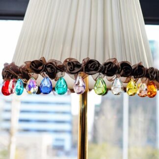 H&D HYALINE & DORA 10pcs Bauhinia Crystal Suncatcher Prisms Chandelier Beads Replacement 38mm Hanging Crystals Ornament Pendant for Window Wedding Party Decor,Green