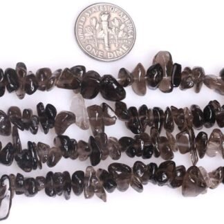 HAAMIIQII 5-8mm Natural Smoky Quartz Chips Irregular Stones Loose Gemstone Energy Healing Beads for Jewelry Making 30 Inch Strand