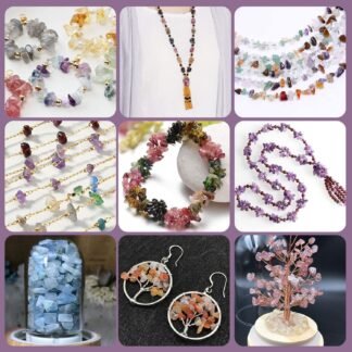 HAAMIIQII 5-8mm Natural Smoky Quartz Chips Irregular Stones Loose Gemstone Energy Healing Beads for Jewelry Making 30 Inch Strand