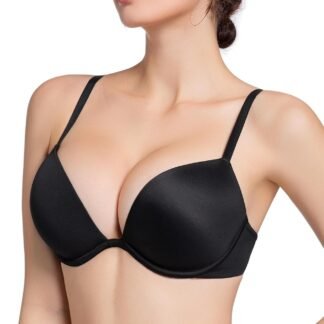 HACI Women's Push Up Bra Plunge Deep V Thick Padded Underwire Seamless Multiway Add 2 Cups